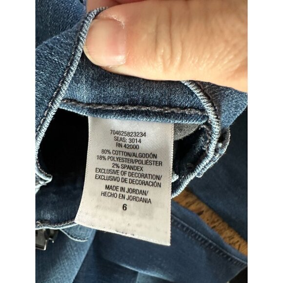 Jaclyn Smith Womens Bootcut Jeans 6 wide leg cotton high rise‎ button zipper - Picture 5 of 7